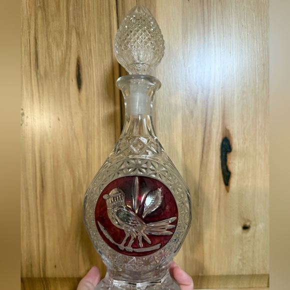 Hofbauer Byrdes Collection The Ruby Decanter & glasses Ruby Red & Clear Crystal - Picture 5 of 5